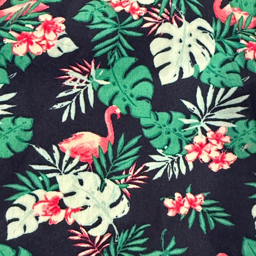 Janie and Jack Navy Tropical Flamingo Shirt. Size 7 - Picture 3 of 3